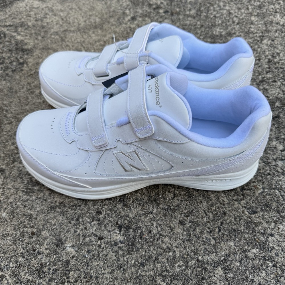 New Balance 577 MW577VW Mens 10.5 Wide 4E White Leather Walking Comfort Shoe NWT - Picture 3 of 12